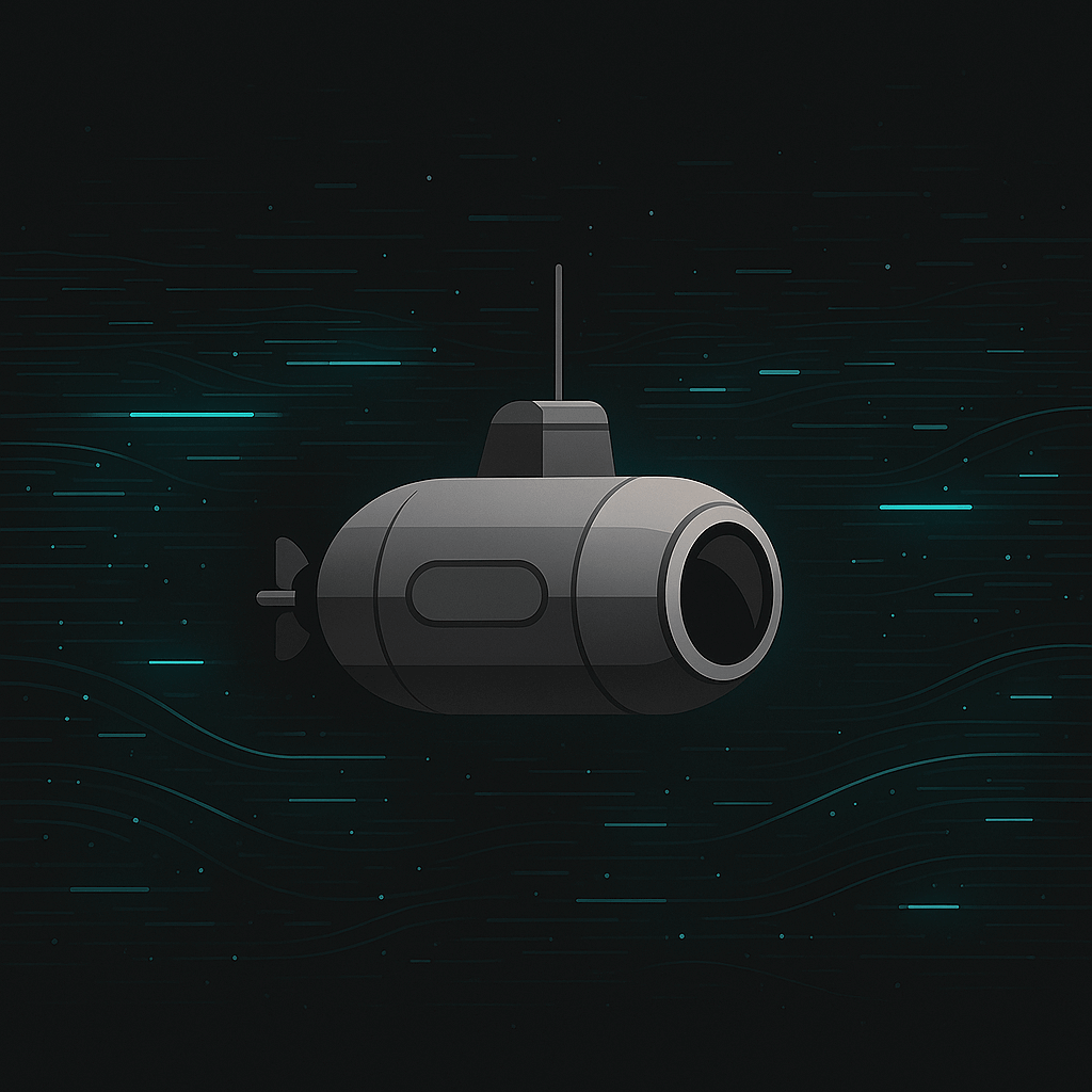 Illustration of a digital bathyscaphe symbolizing Telegram Mini Apps and chat bots